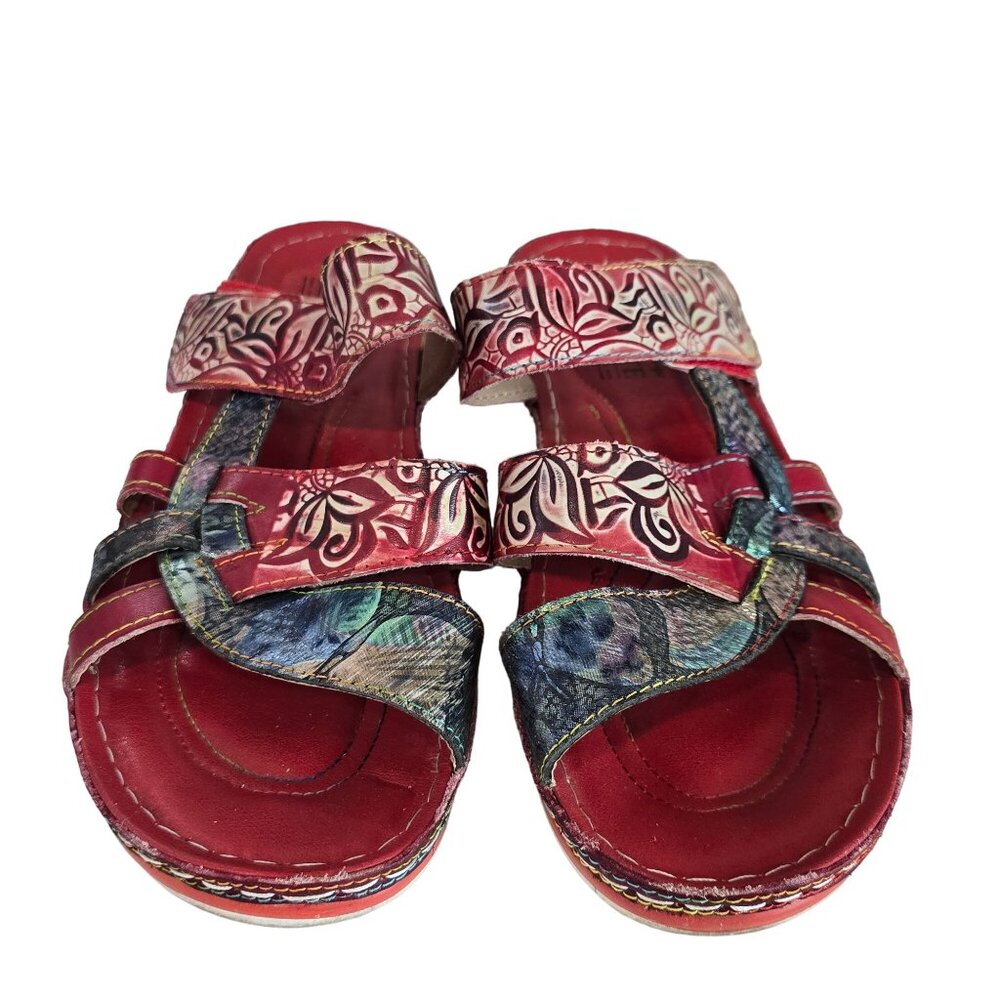 Lartiste By Spring Step Red & Multi Caiman 41 9.5… - image 6